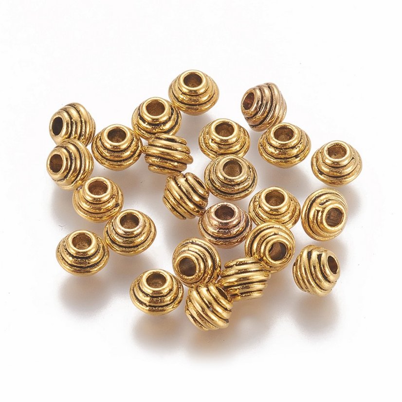 Ékszer fém elválasztó - régi arany, 5x6,5x2,5 mm