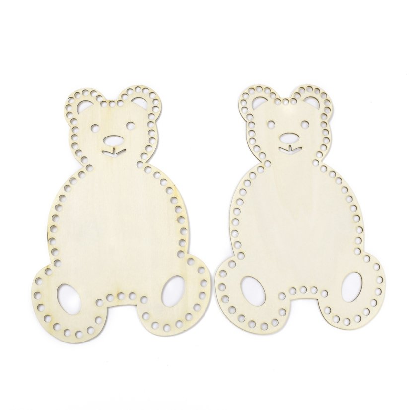 Dřevěné dno, medvídek 29,6x19,8x2 mm