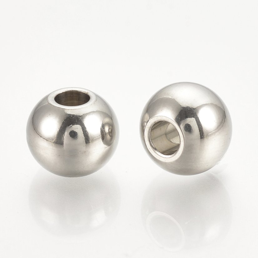 Köztes elem 304 acélból, golyó, ezüst, 3 mm