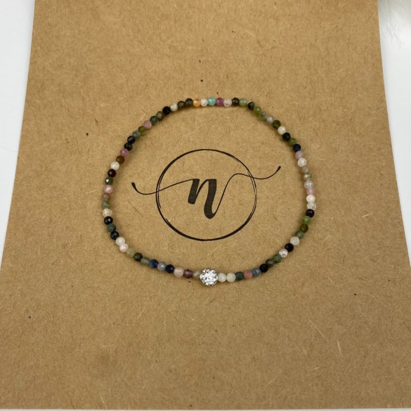 Dámský minimalistický náramek z turmalínu