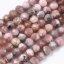Natürlicher argentinischer Rhodochrosit - Perlen, geschliffen, 3 mm