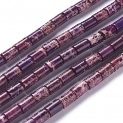 Prírodný regalit - valčeky, fialové, 6x9mm