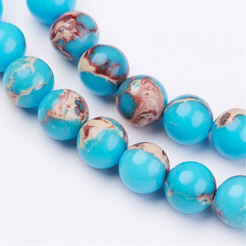 Natürlicher Regalit - Perlen, türkis, 8 mm