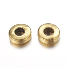 Kovový oddeľovač, donutok, zlatý, 6x2 mm