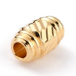 Sárgaréz távtartó, méhkas, arany, 5,5x3,5 mm