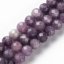 Természetes sugilit - gyöngyök, csiszolt, lila, 8 mm
