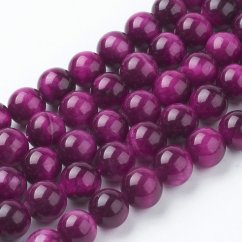 Přírodní tygří oko - korálky, purpurové, 8 mm