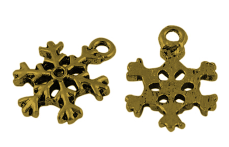 Hópehely medál - régi bronz, átmérője 13 mm