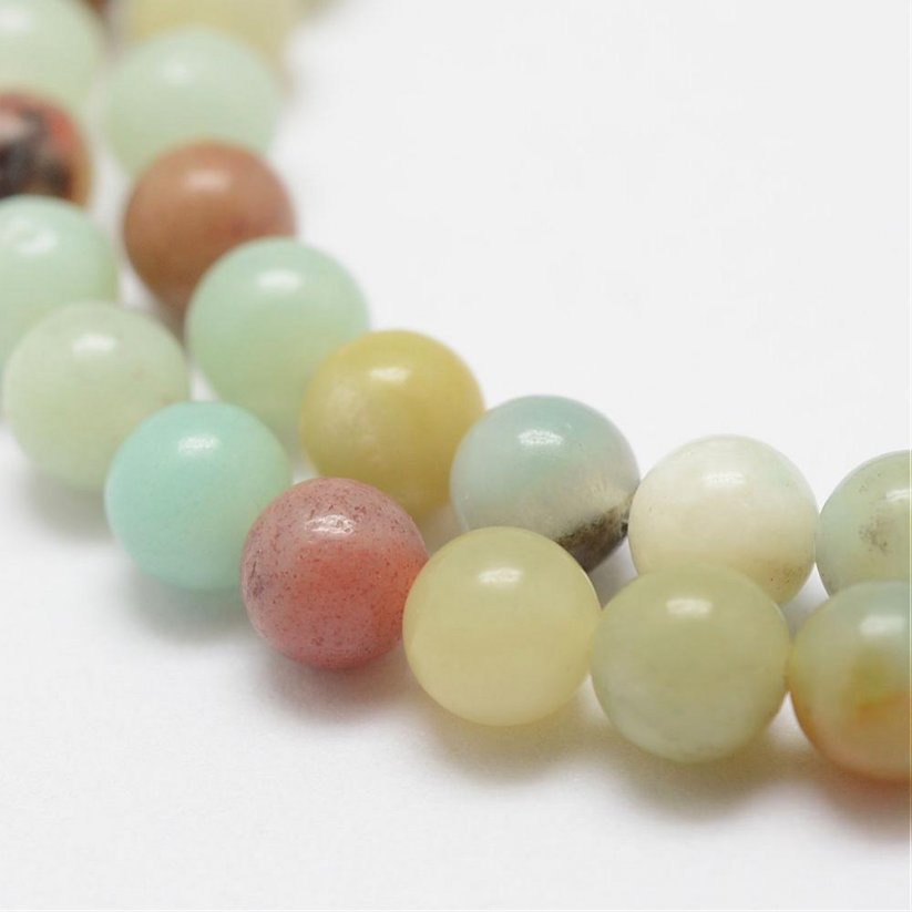 Naturquarz - Imitation von Amazonit - Perlen, mehrfarbig, 8 mm