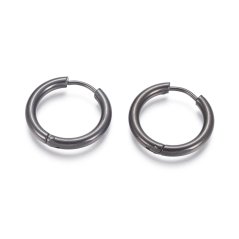Fülbevaló csat 304-es acélból, 19x2,5 mm, gunmetal