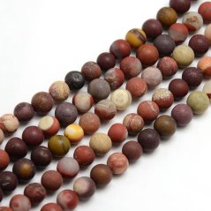 Természetes mookaite - gyöngyök, matt, 8 mm