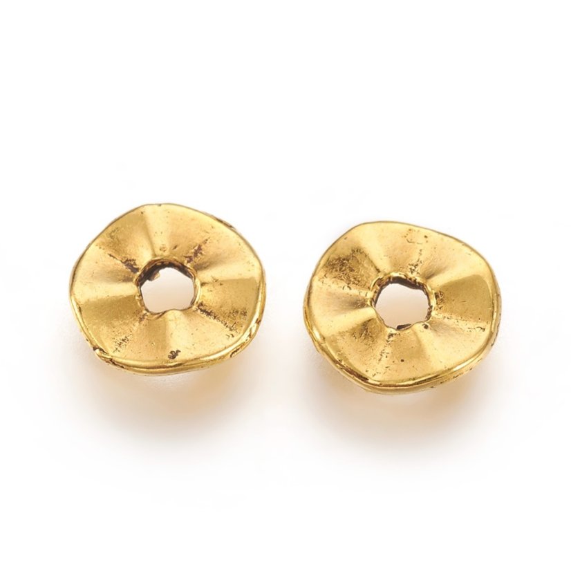 Plochý okrúhly oddeľovač, zlatý, 7x1mm