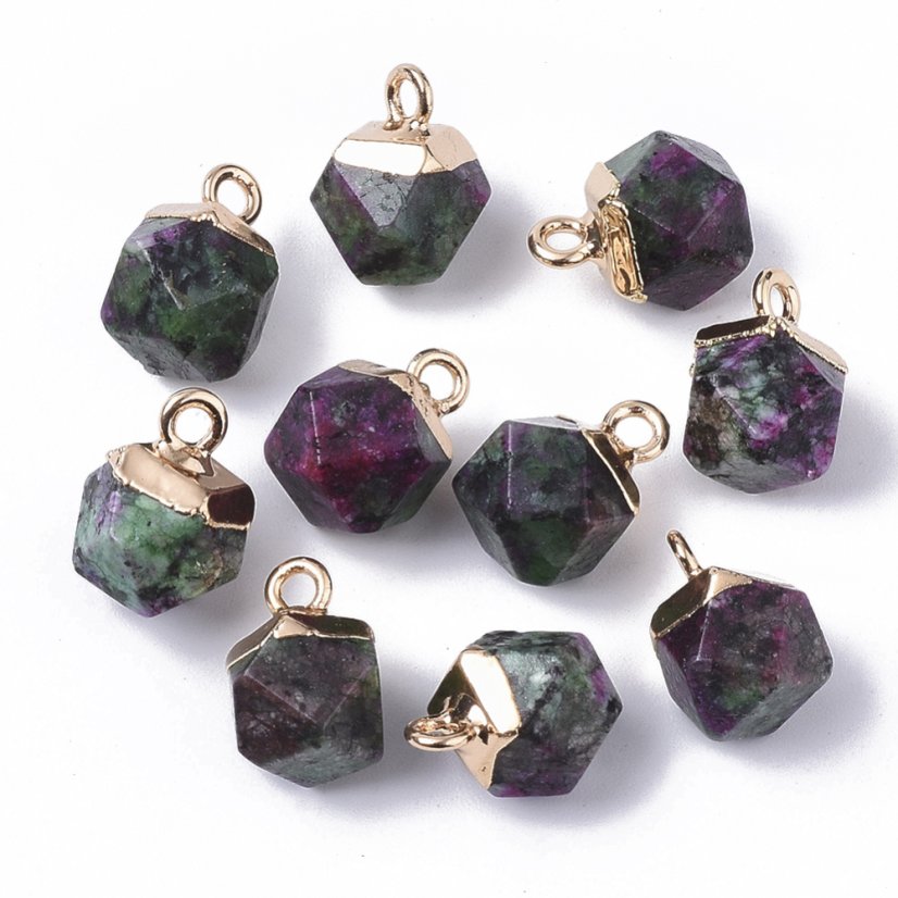 Přívěšek s přírodním rubínem, 12x10x10mm