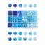 Glasperlen-Mix - 18 Farben, blau, Set 8 mm