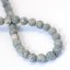 Natürlicher Jaspis - Perlen, matt, Picasso, hellgrau, 8 mm