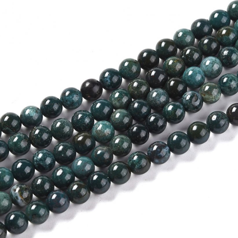 Natürlicher Heliotrop - Perlen, 6 mm