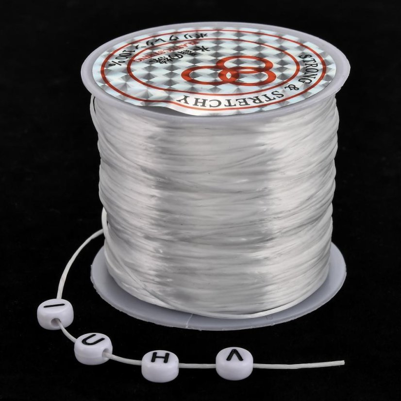 Elasztikus lycra - ø 0,8mm, 60 m, fehér, 1 db