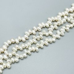 Természetes folyami gyöngy, rizs, oldalfúrt, 3-4 mm