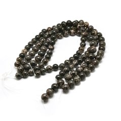 Természetes regalit - gyöngyök, fekete, 8 mm-KOPIE