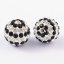 Shamballa golyó 12 mm, menet 2 mm, fekete-fehér