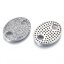 Medzidiel "Ovál" s kubickými zirkónmi z mosadze, 20x15x2 mm