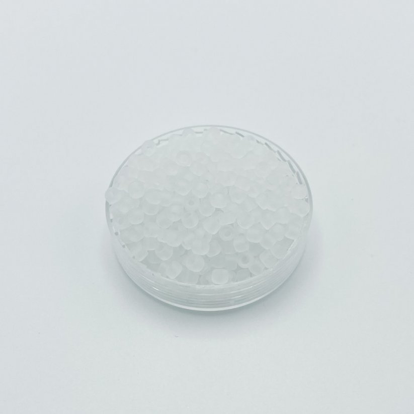 TOHO Round, 8/0, 1F, Transparent-Frosted Crystal, rokajlové korálky