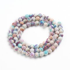 Natürlicher Regalit - Perlen, violett-blau, 6 mm