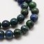 Vegyes natúr krizokol és lapis lazuli - gyöngyök, zöld-kék 8 mm