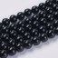 Přírodní onyx - korálky, černé, 6 mm