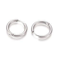 Náušnicové zapínání z 304 ocele, 19x2,5 mm, stříbrné