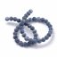 Přírodní chalcedon (dračí achát) - korálky, ledové, tmavě modré, 8 mm