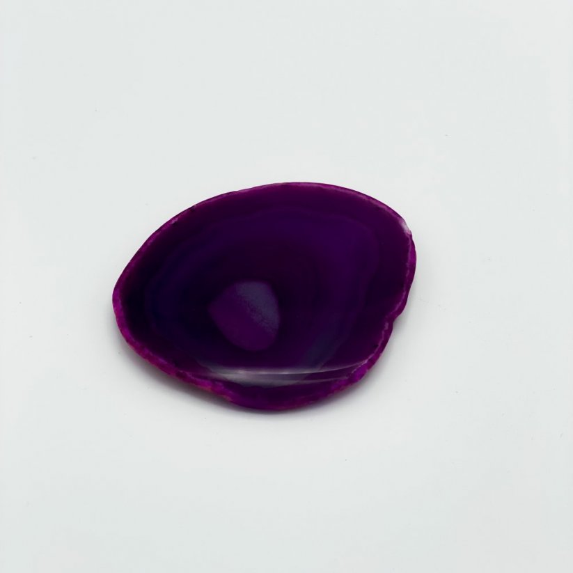 Achatscheibe, lila, ca. 8 cm