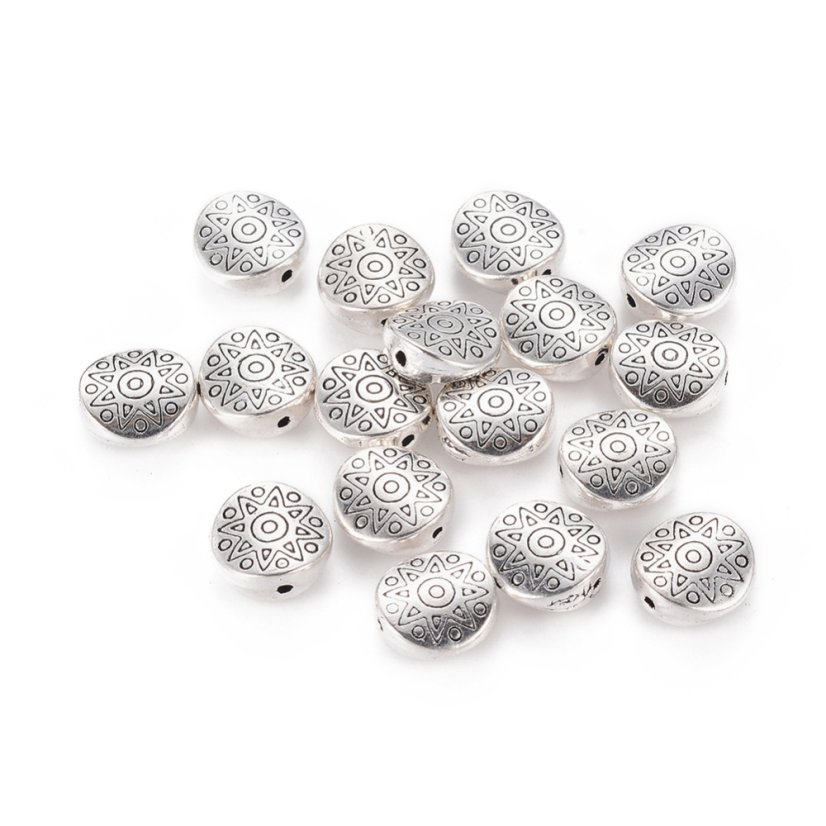 Kovový oddeľovač "slnko" strieborné, 10x4mm