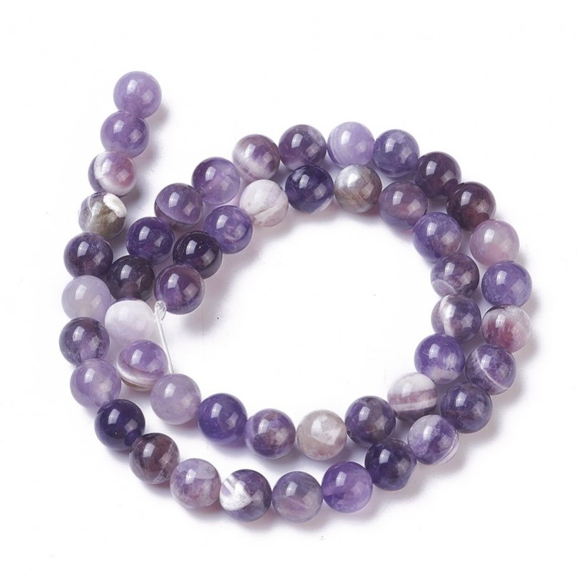 Natürlicher Amethyst - Perlen, lila, 8 mm
