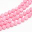 Natürlicher weißer Nephrit - Perlen, matt, sweet pink, 8 mm