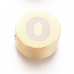 Oceľový oddeľovač, písmenko O, zlaté, 10x4,5 mm