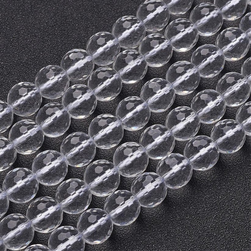 Synthetischer Kristall - Perlen, geschliffen, 10 mm