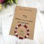 Geschenkkarte für die Brautjungfer - Armband aus Opalit, Achat und Howlith