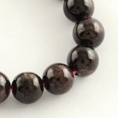 Natürlicher Granat - Perlen, braun, 4 mm