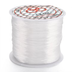 Elasztikus lycra - ø 0,8mm, 60 m, fehér, 1 db