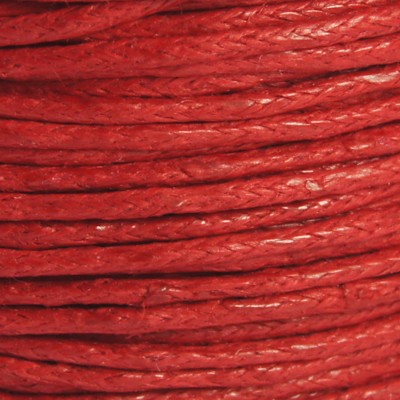 Voskovaná bavlnená niť 24,5m - 1mm červená