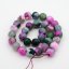 Természetes achát - gyöngyök, csiszolt, rózsaszín-zöld, 8 mm
