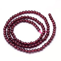 Prírodný granát - korálky, hnedé, trieda A, 3 mm