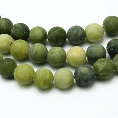 Prírodný taiwanský nefrit - korálky matné zelené 8 mm