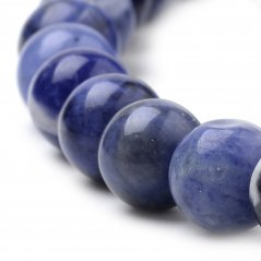 Natürlicher afrikanischer Sodalith - Perlen, blau, 6 mm