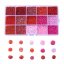 Set 15 barev - 8/0 rokajlové korálky, červenorůžové