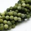 Natürlicher taiwanesischer Nephrit - Perlen, matt, grün, 8 mm