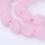 Természetes rózsakvarc - gyöngyök, matt, rózsaszín 8 mm