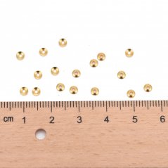 Gyöngykupak sárgarézből, arany, 3x0,8 mm