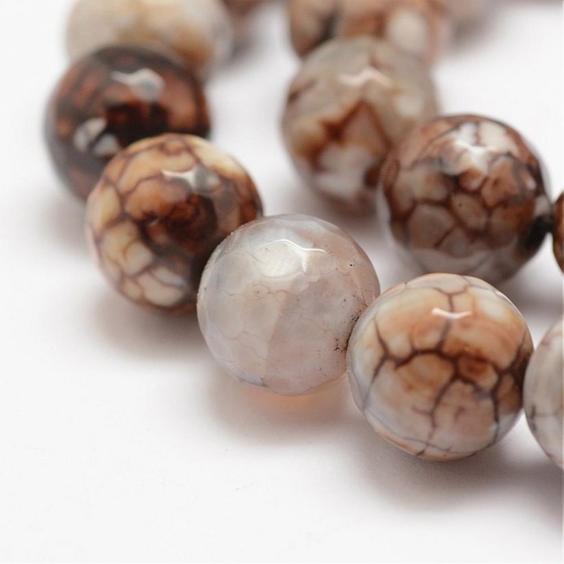 Natürlicher Feuerachat - Perlen, geschliffen, braun, 12 mm